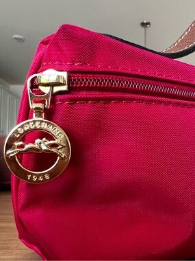 Longchamp Le Pliage Cosmetic Case in Red